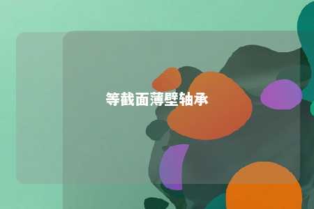 等截面薄壁轴承 