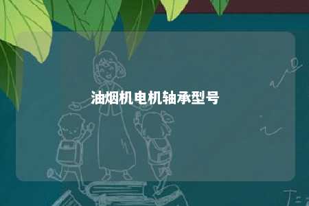 油烟机电机轴承型号 